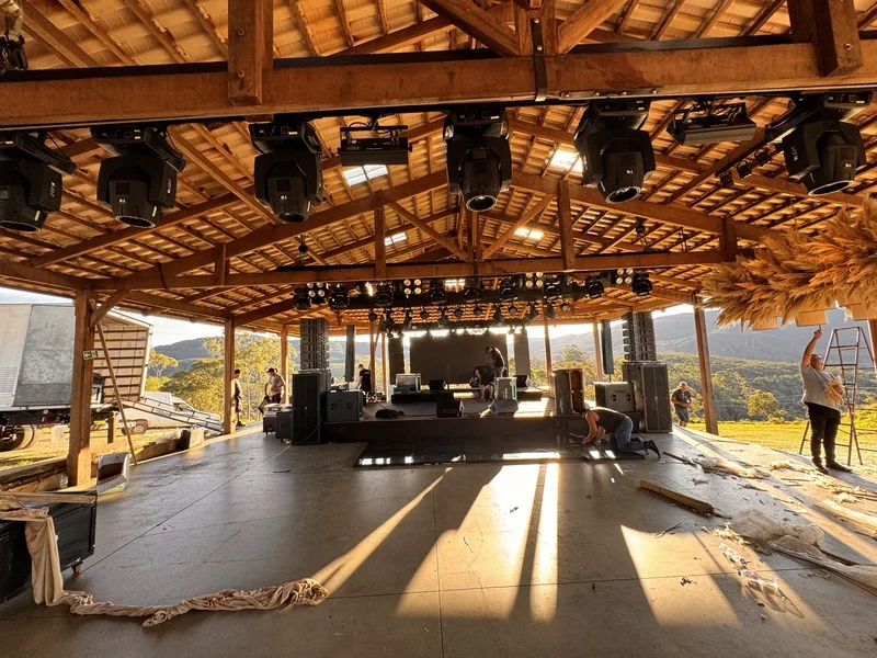 Iluminação de palco para show em Tiradentes